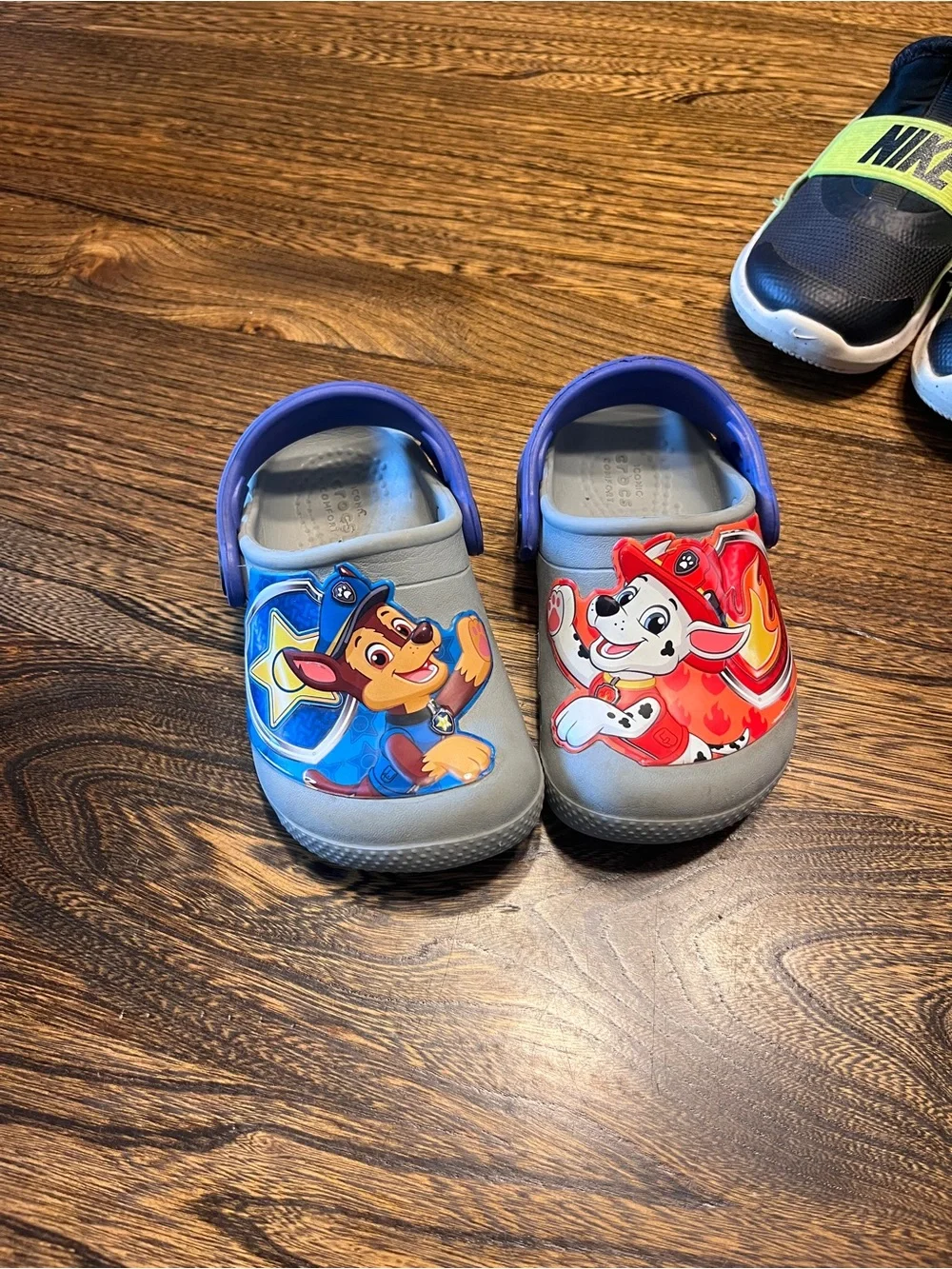 Toddler Boys Size 6 6c shoe lot Nike Paw Patrol Crocs Sandals EUC